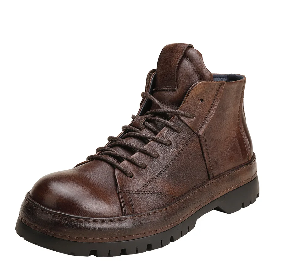 Men'S Shoes Brogues - Vintage İngiliz Erkek yarım çizmeler El