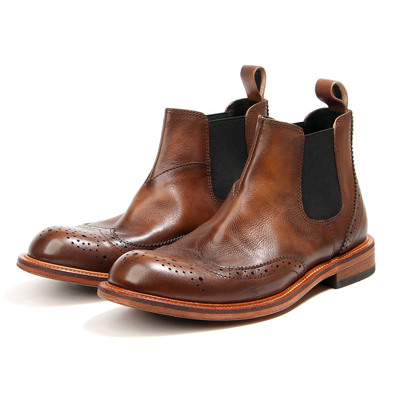 Men'S Shoes Brogues - Yeni El Yapımı Erkekler Vintage İngiliz