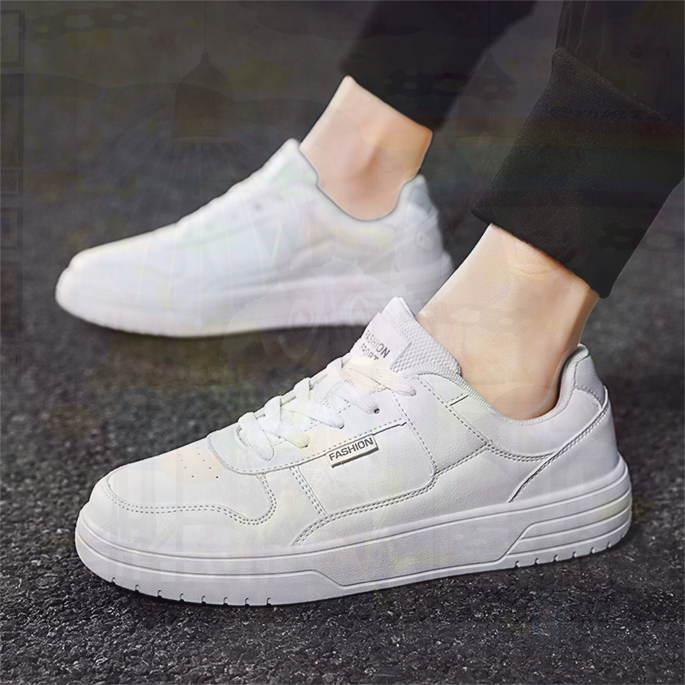 Men'S Shoes Good For Flat Feet - Bağları ile PU Deri Ayakkabı 41