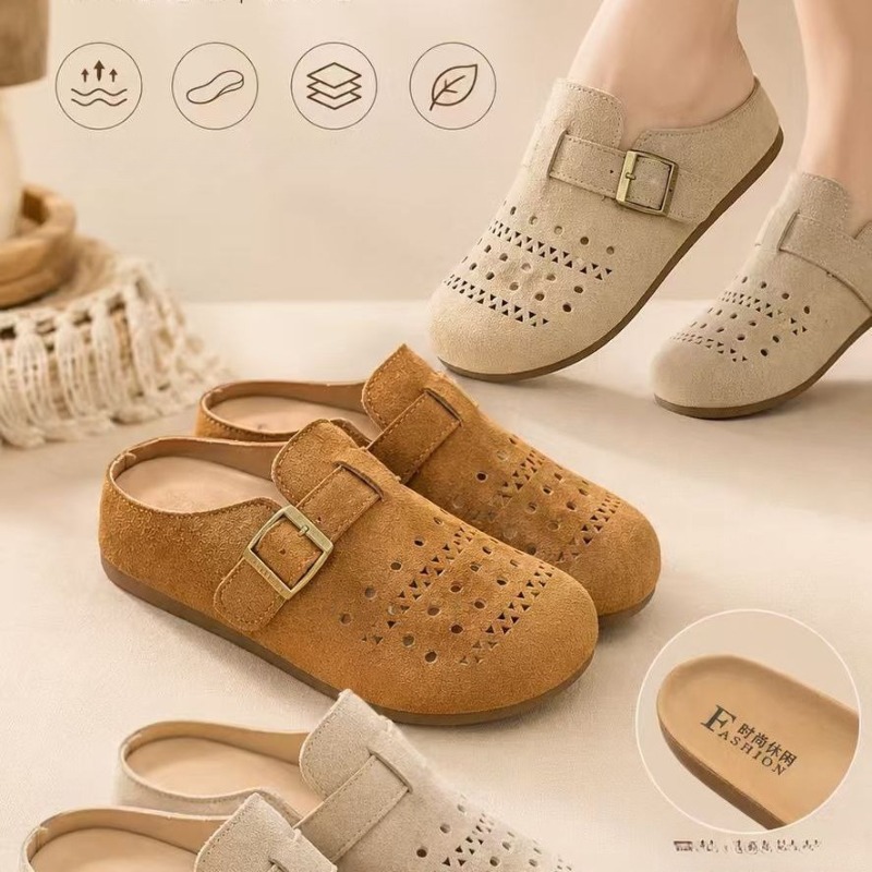 Men'S Shoes With Toes - Kadın Yazlık Kalın Tabanlı Terlik Açık