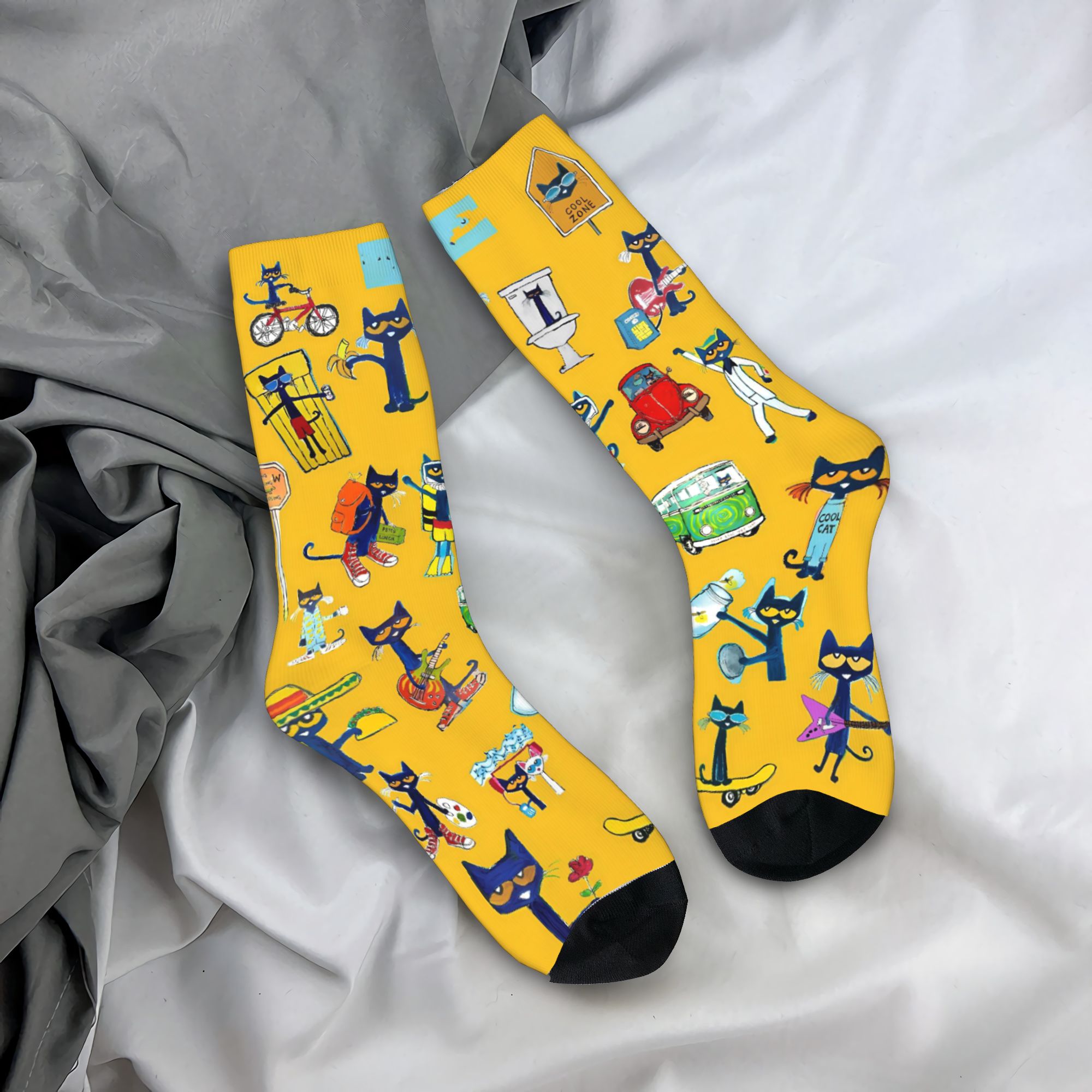 Men'S Shoes For Crews - Pete The Cat Beyaz Ayakkabılarımı Seviyorum