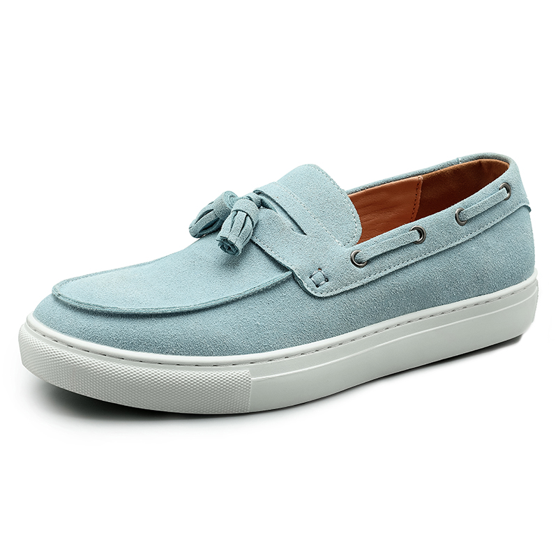 Men'S Shoes Hush Puppies - Klasik Erkek Süet Deri Püsküllü Loafer'lar