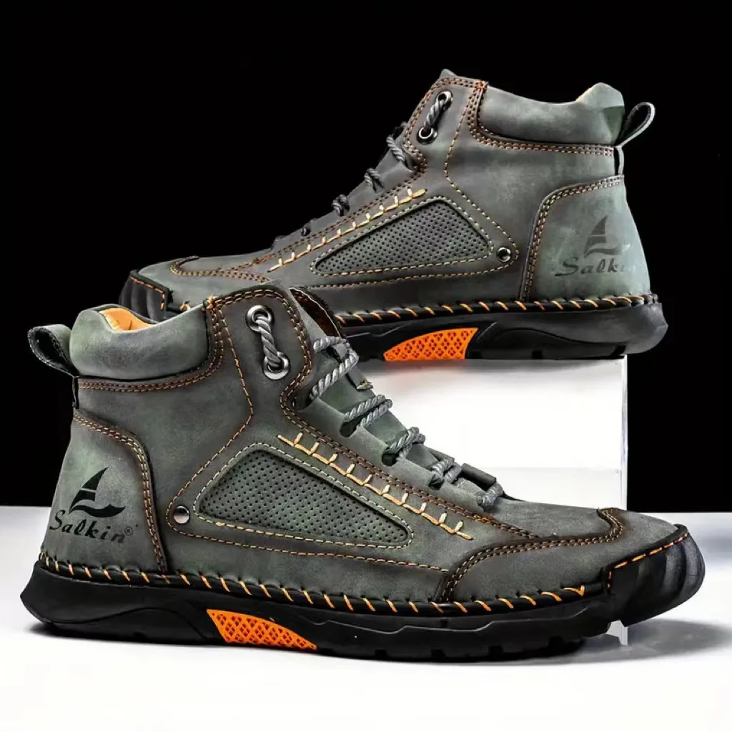 Men'S Shoes Dq - Erkek El Dikişli Botlar Büyük Beden