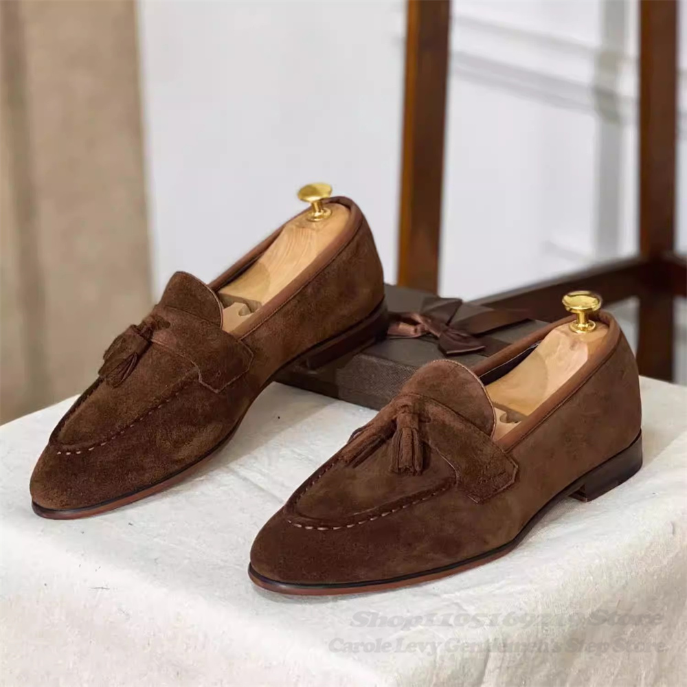 Men'S Shoes Hush Puppies - Erkekler için Kahverengi Deri Ayakkabı Rahat