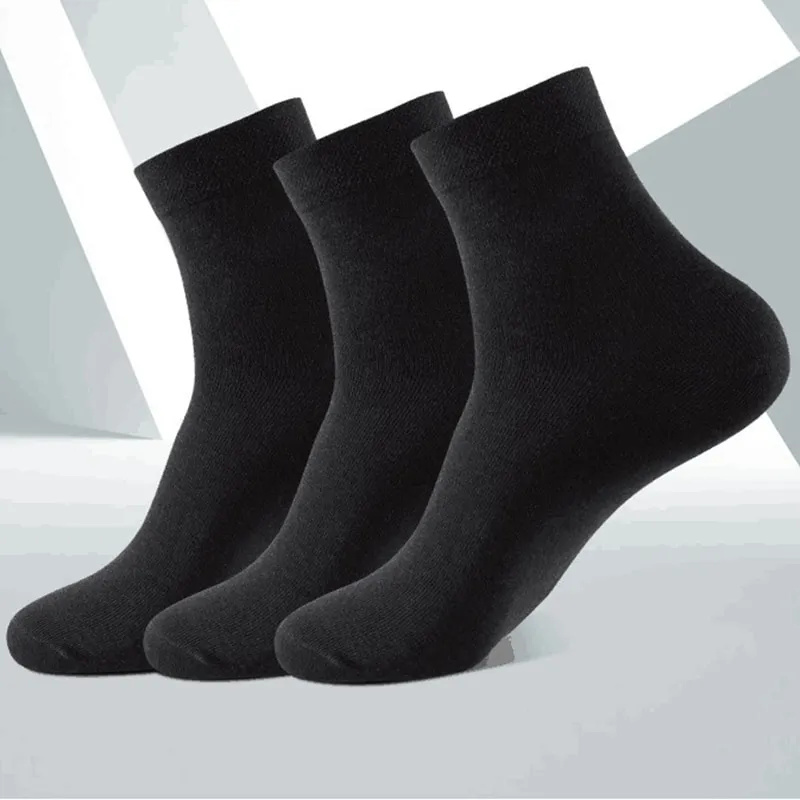 Men'S Shoes For Crews - 3 Pairs siyah erkekler çorap pamuk