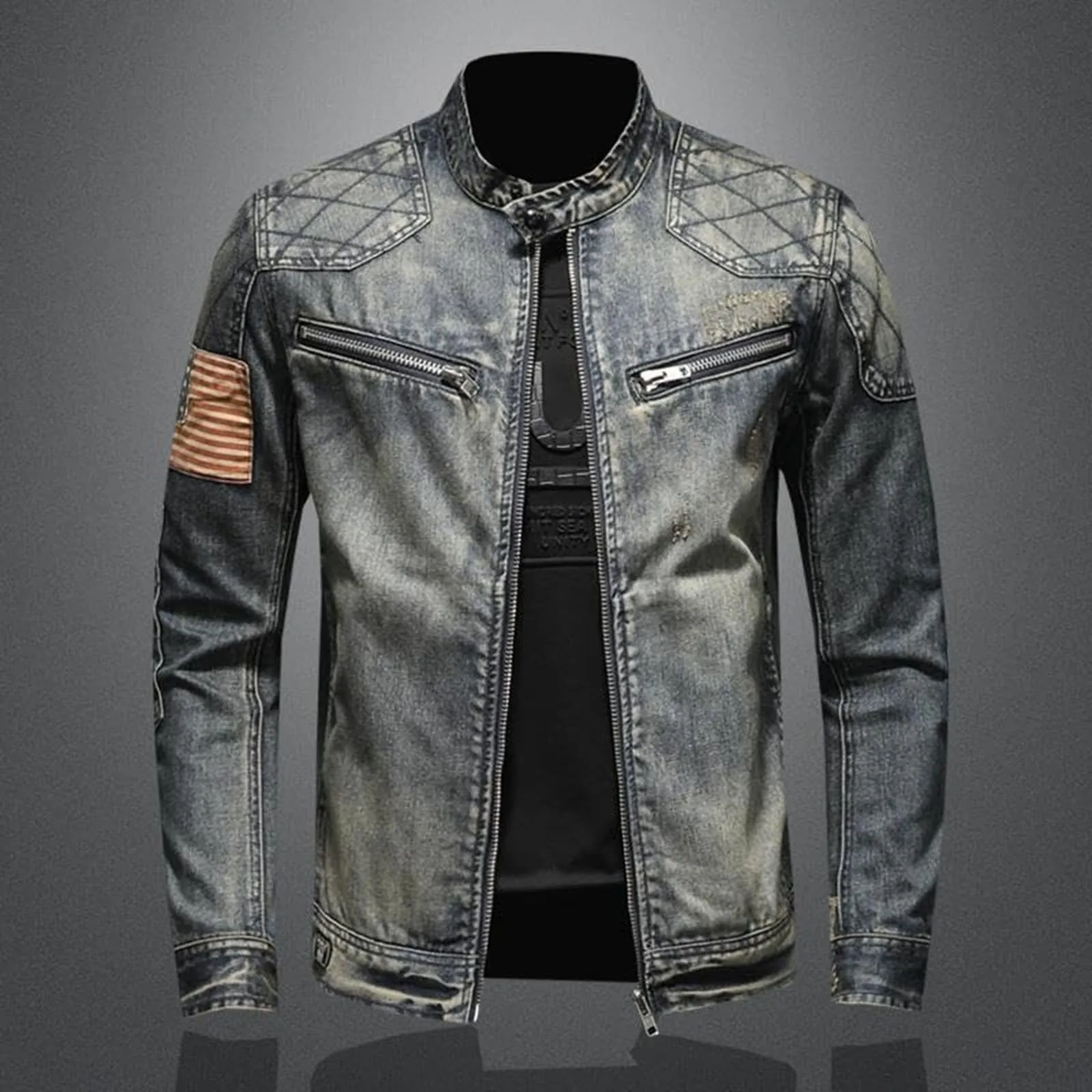 Vintage Denim Ceket Zip Stand  - Men'S Shoes For Jeans incelemesi ve fiyatı