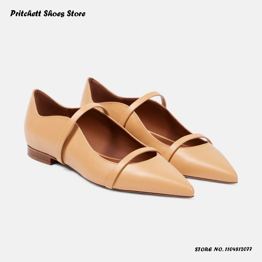 Kadın Çift Bantlı Deri Bale Ba - Men'S Shoes With Toes incelemesi ve fiyatı