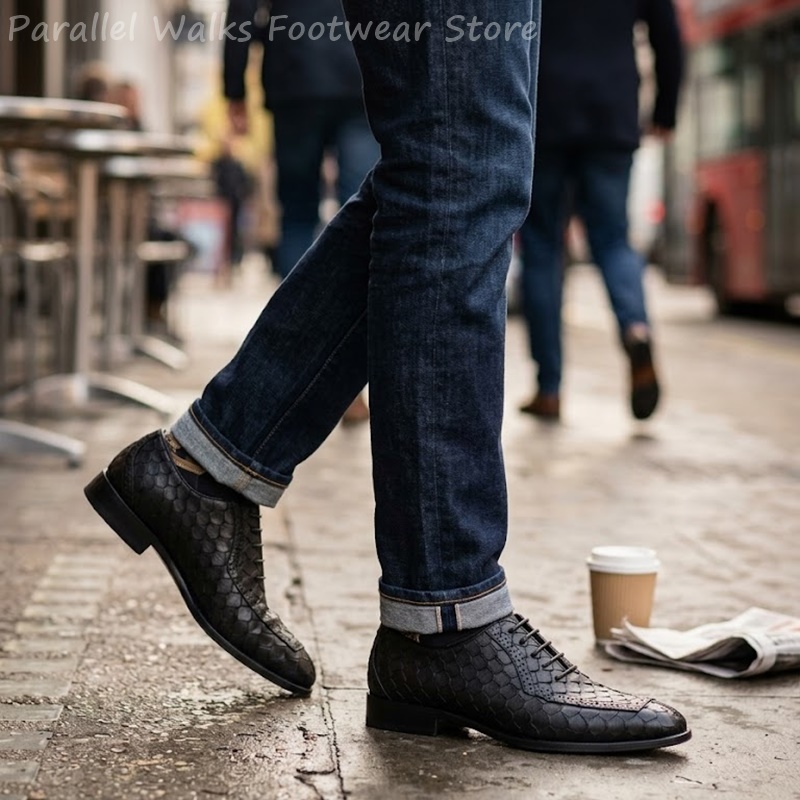 Erkekler İçin Balık Pul Desenl - Men'S Shoes Brogues incelemesi ve fiyatı