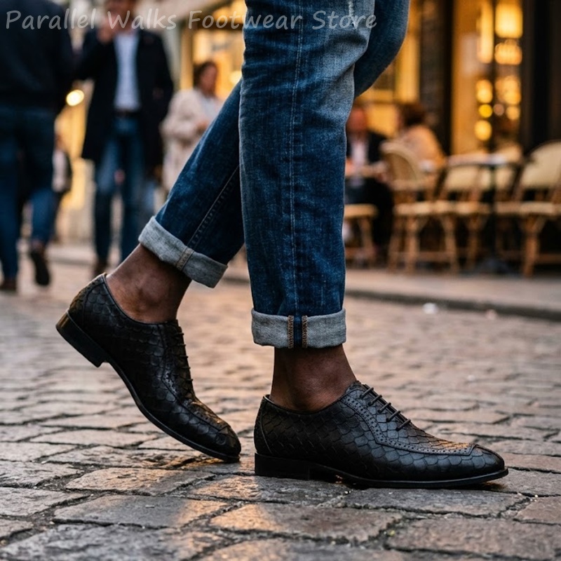 Erkekler İçin Balık Pul Desenl - Men'S Shoes Brogues incelemesi ve fiyatı